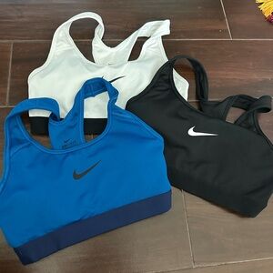 Nike Women's Sports Bra Set - Blue, Black, and White